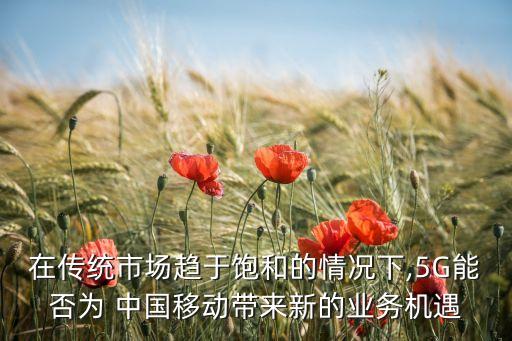 在傳統(tǒng)市場(chǎng)趨于飽和的情況下,5G能否為 中國(guó)移動(dòng)帶來(lái)新的業(yè)務(wù)機(jī)遇