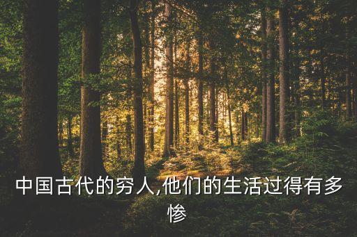中國老百姓窮