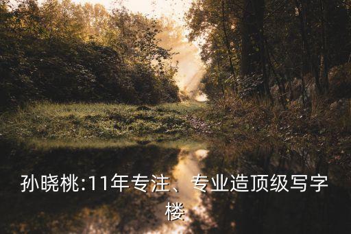 孫曉桃:11年專注、專業(yè)造頂級(jí)寫字樓