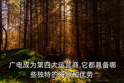  廣電成為第四大運(yùn)營(yíng)商,它都具備哪些獨(dú)特的資源和優(yōu)勢(shì)
