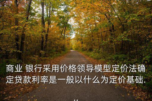 商業(yè) 銀行采用價格領導模型定價法確定貸款利率是一般以什么為定價基礎...