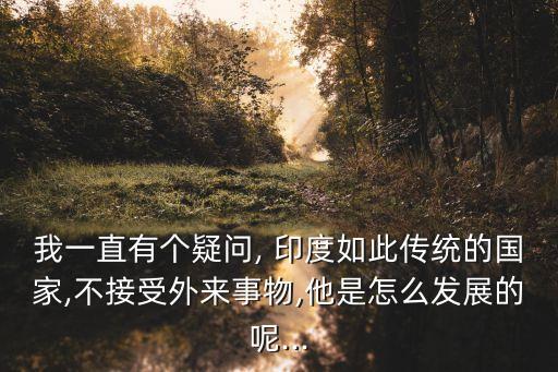 我一直有個(gè)疑問(wèn), 印度如此傳統(tǒng)的國(guó)家,不接受外來(lái)事物,他是怎么發(fā)展的呢...