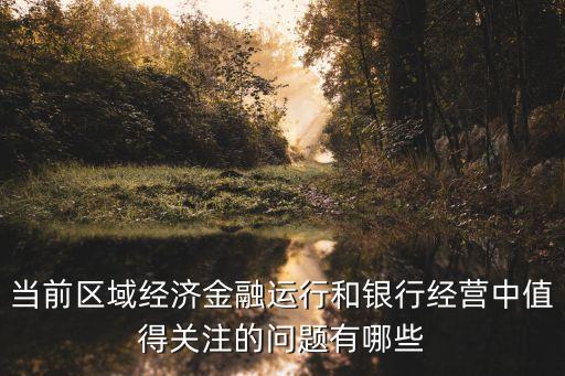 當(dāng)前區(qū)域經(jīng)濟(jì)金融運(yùn)行和銀行經(jīng)營(yíng)中值得關(guān)注的問題有哪些