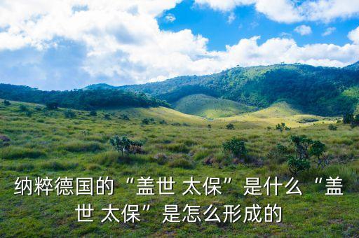 納粹德國的“蓋世 太?！笔鞘裁础吧w世 太?！笔窃趺葱纬傻? class=