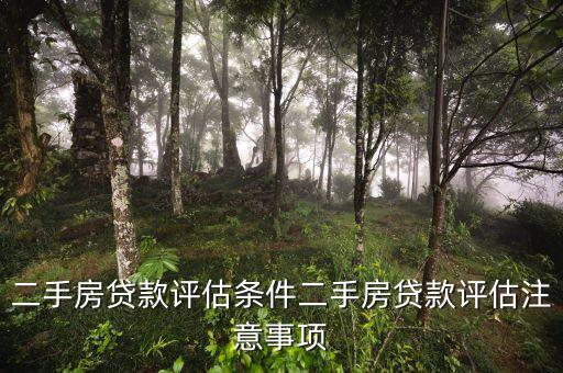 二手房貸款評(píng)估條件二手房貸款評(píng)估注意事項(xiàng)