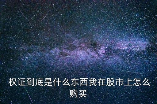  權(quán)證到底是什么東西我在股市上怎么購(gòu)買