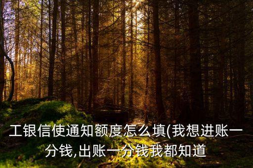 工銀信使通知額度怎么填(我想進(jìn)賬一分錢(qián),出賬一分錢(qián)我都知道