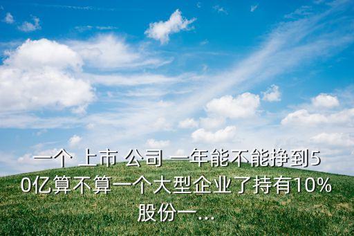 一個(gè) 上市 公司 一年能不能掙到50億算不算一個(gè)大型企業(yè)了持有10%股份一...