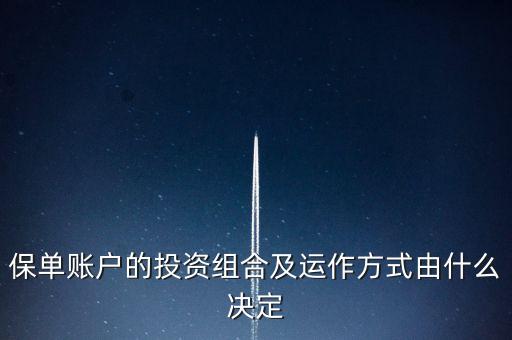 保單賬戶的投資組合及運(yùn)作方式由什么決定