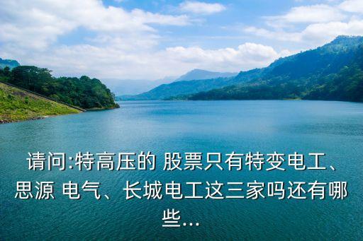請問:特高壓的 股票只有特變電工、思源 電氣、長城電工這三家嗎還有哪些...
