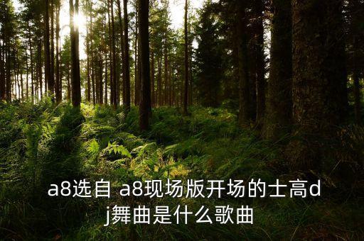  a8選自 a8現(xiàn)場(chǎng)版開場(chǎng)的士高dj舞曲是什么歌曲