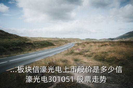 ...板塊信濠光電上市股價(jià)是多少信濠光電301051 股票走勢
