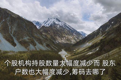個(gè)股機(jī)構(gòu)持股數(shù)量大幅度減少而 股東戶數(shù)也大幅度減少,籌碼去哪了