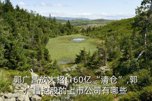 郭廣昌放大招!160億“清倉”,郭廣昌控股的上市公司有哪些