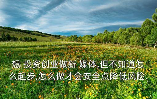 想 投資創(chuàng)業(yè)做新 媒體,但不知道怎么起步,怎么做才會安全點降低風險...