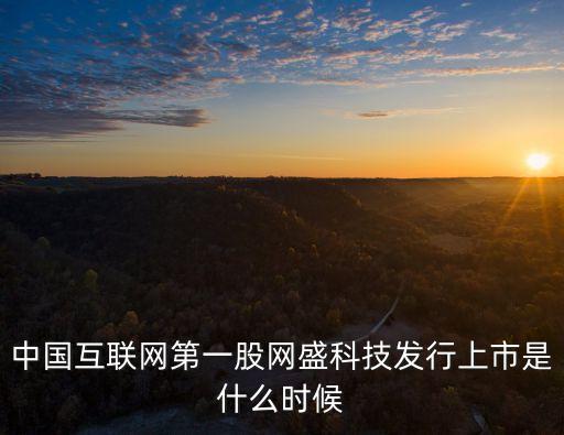 中國互聯(lián)網(wǎng)第一股網(wǎng)盛科技發(fā)行上市是什么時候