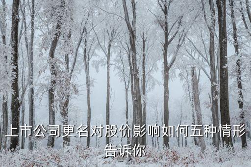 上市公司更名對股價影響如何五種情形告訴你