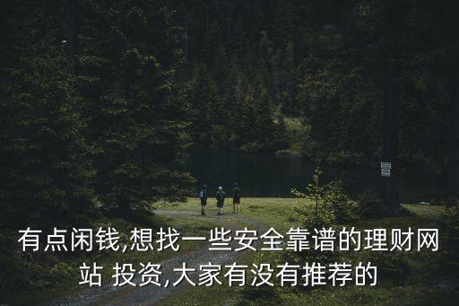 有點(diǎn)閑錢,想找一些安全靠譜的理財(cái)網(wǎng)站 投資,大家有沒(méi)有推薦的