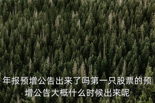年報(bào)預(yù)增公告出來(lái)了嗎第一只股票的預(yù)增公告大概什么時(shí)候出來(lái)呢