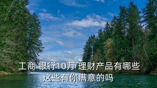  工商 銀行10萬 理財產(chǎn)品有哪些這些有你滿意的嗎