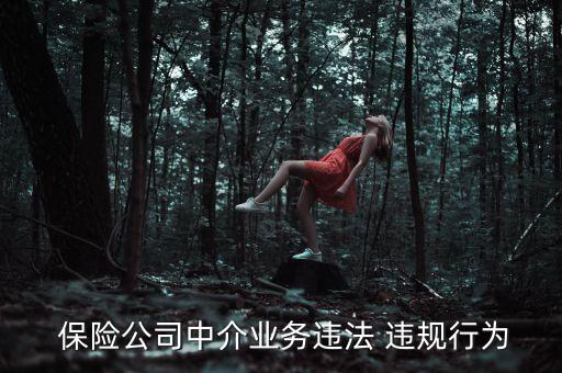  保險公司中介業(yè)務(wù)違法 違規(guī)行為