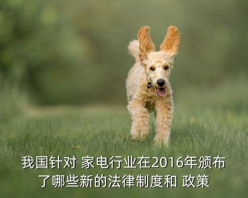 我國針對 家電行業(yè)在2016年頒布了哪些新的法律制度和 政策