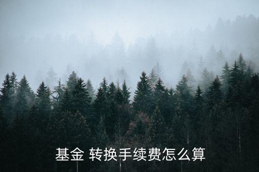  基金 轉換手續(xù)費怎么算