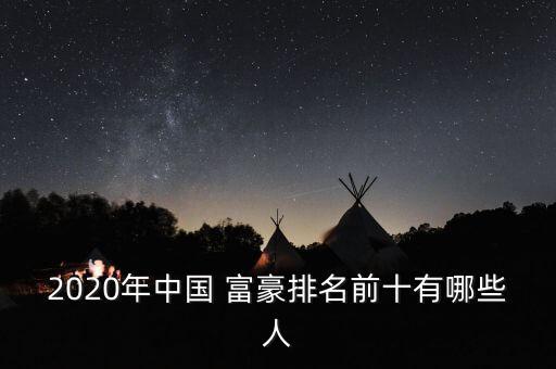 中國(guó)中國(guó)十大富豪才俊