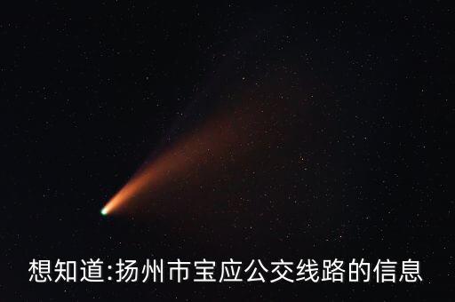 想知道:揚(yáng)州市寶應(yīng)公交線路的信息