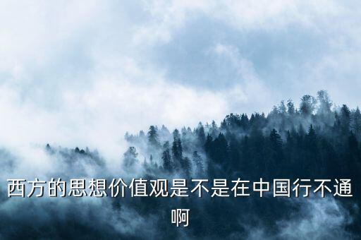 西方的思想價值觀是不是在中國行不通啊