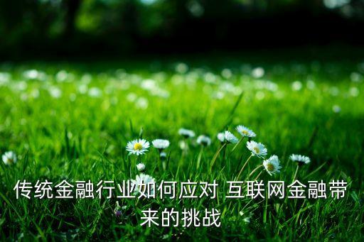 傳統(tǒng)金融行業(yè)如何應(yīng)對(duì) 互聯(lián)網(wǎng)金融帶來的挑戰(zhàn)