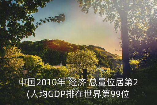 2010年中國經濟總量