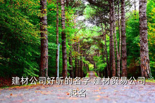  建材公司好聽(tīng)的名字 建材貿(mào)易公司起名