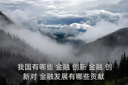  我國(guó)有哪些 金融 創(chuàng)新 金融 創(chuàng)新對(duì) 金融發(fā)展有哪些貢獻(xiàn)