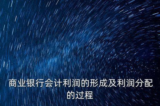  商業(yè)銀行會(huì)計(jì)利潤(rùn)的形成及利潤(rùn)分配的過程
