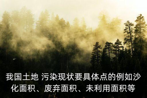 我國土地 污染現(xiàn)狀要具體點的例如沙化面積、廢棄面積、未利用面積等