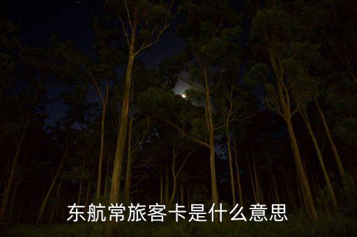 東航常旅客卡是什么意思