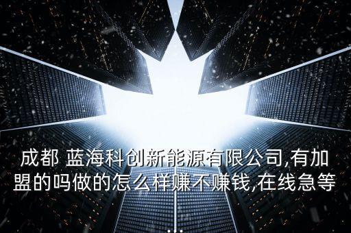 成都 藍(lán)海科創(chuàng)新能源有限公司,有加盟的嗎做的怎么樣賺不賺錢,在線急等...