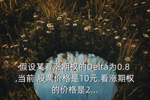 假設(shè)某看漲期權(quán)的Delta為0.8,當(dāng)前 股票價格是10元,看漲期權(quán)的價格是2...