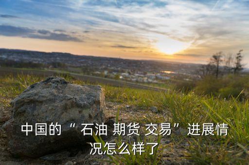 中國的“ 石油 期貨 交易”進展情況怎么樣了