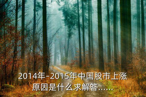 2014年–2015年中國(guó)股市上漲原因是什么求解答……