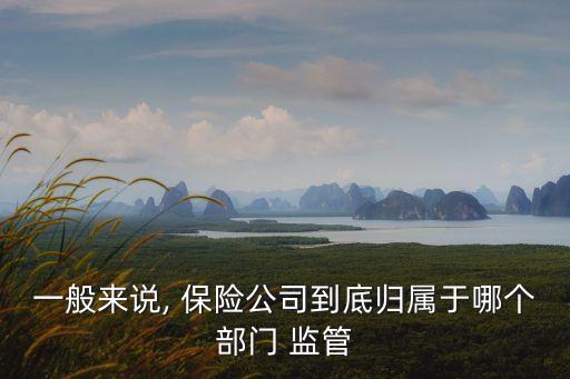 一般來說, 保險公司到底歸屬于哪個部門 監(jiān)管