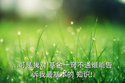 關于基金的知識,基金知識入門