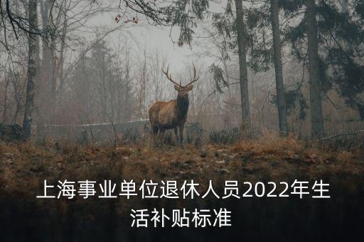  上海事業(yè)單位退休人員2022年生活補貼標準