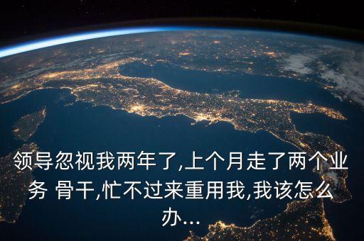 領(lǐng)導(dǎo)忽視我兩年了,上個(gè)月走了兩個(gè)業(yè)務(wù) 骨干,忙不過來重用我,我該怎么辦...
