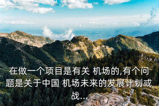 在做一個項目是有關 機場的,有個問題是關于中國 機場未來的發(fā)展計劃或戰(zhàn)...