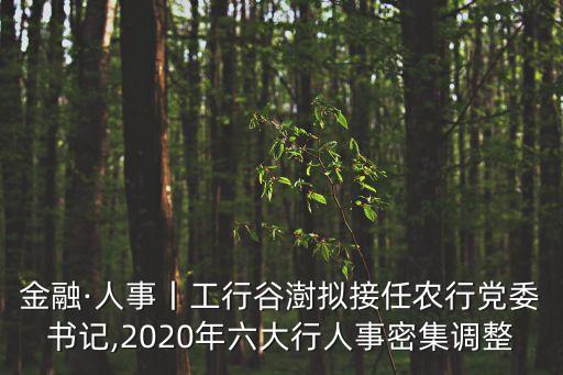 金融·人事丨工行谷澍擬接任農(nóng)行黨委書(shū)記,2020年六大行人事密集調(diào)整