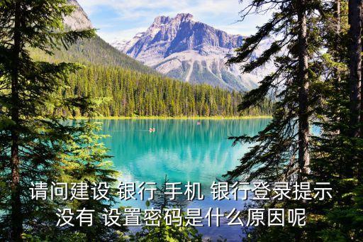 請問建設 銀行 手機 銀行登錄提示沒有 設置密碼是什么原因呢