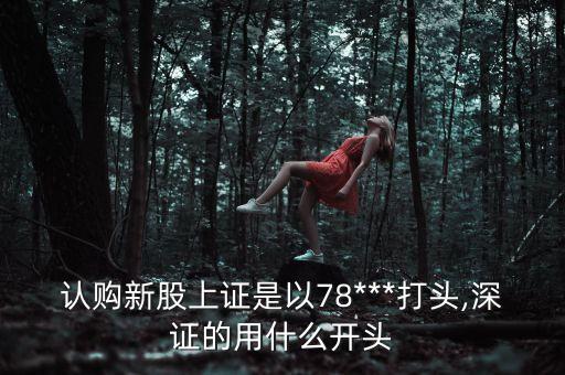 認(rèn)購(gòu)新股上證是以78***打頭,深證的用什么開(kāi)頭