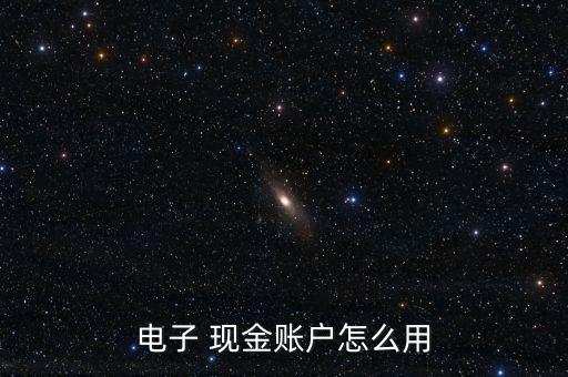 電子 現(xiàn)金賬戶怎么用